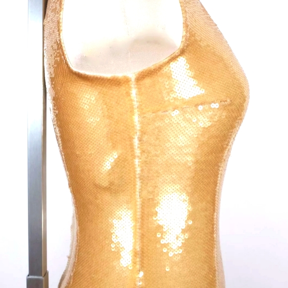 PRADA Cornflower Sequin Red Carpet Cocktail Dress - Picture 5 of 12